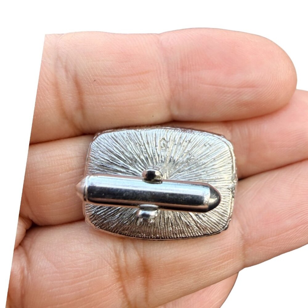 Vintage Sterling Silver Cufflinks With Horse Motif By CYARD - Picture 6 of 8